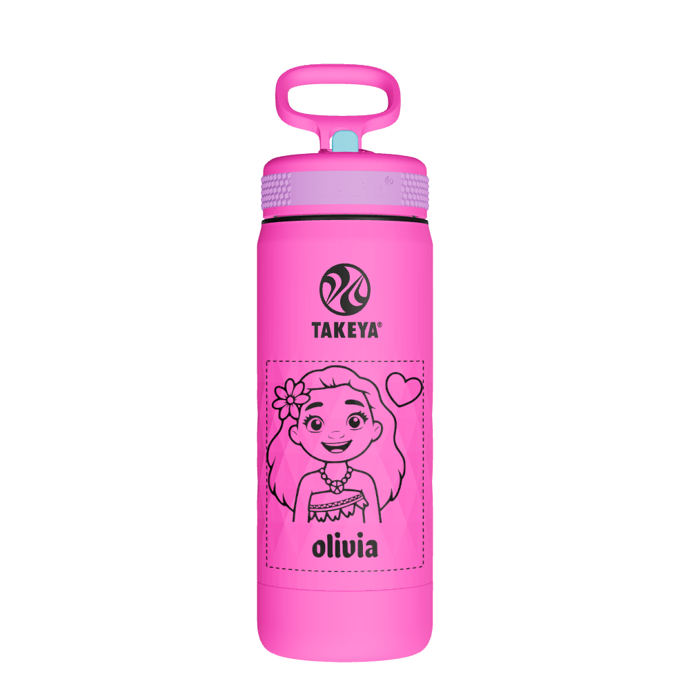 Kids Sport Water Bottle With Straw Lid - customized