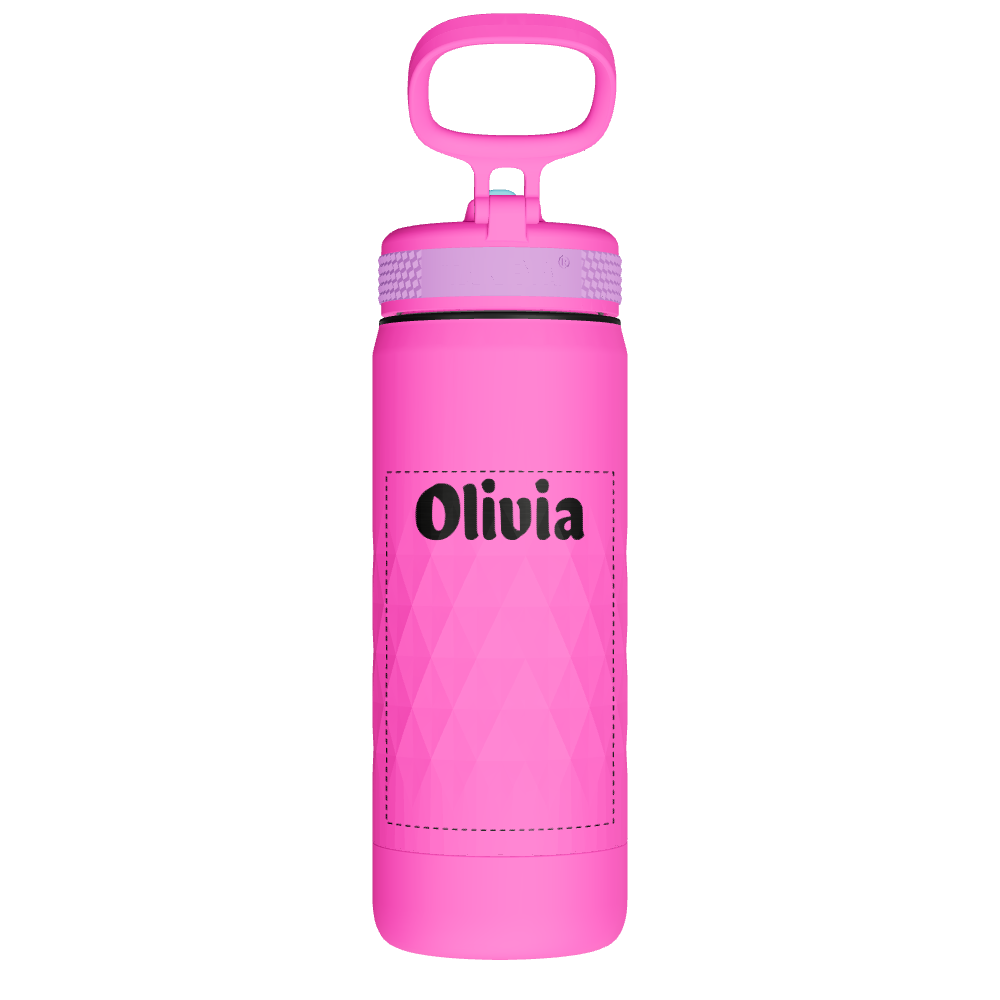 Kids Sport Water Bottle With Straw Lid - customized