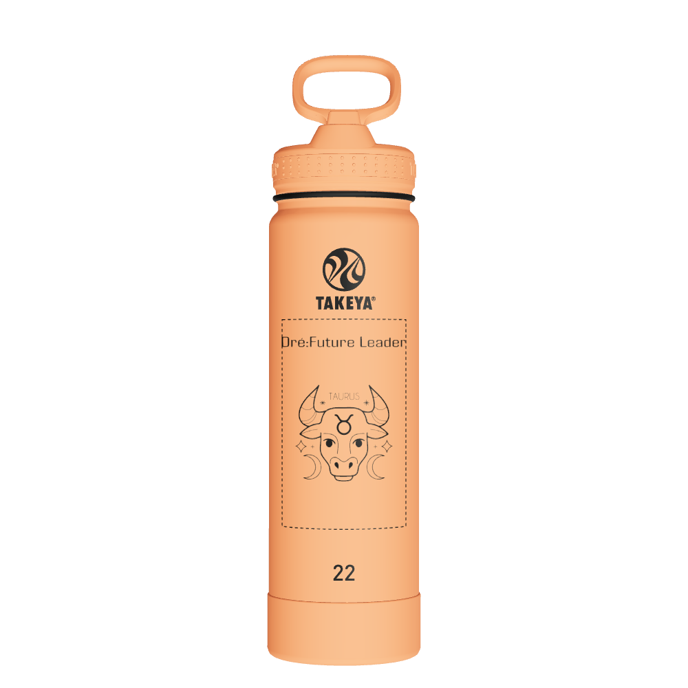 Actives Water Bottle With Straw Lid - customized