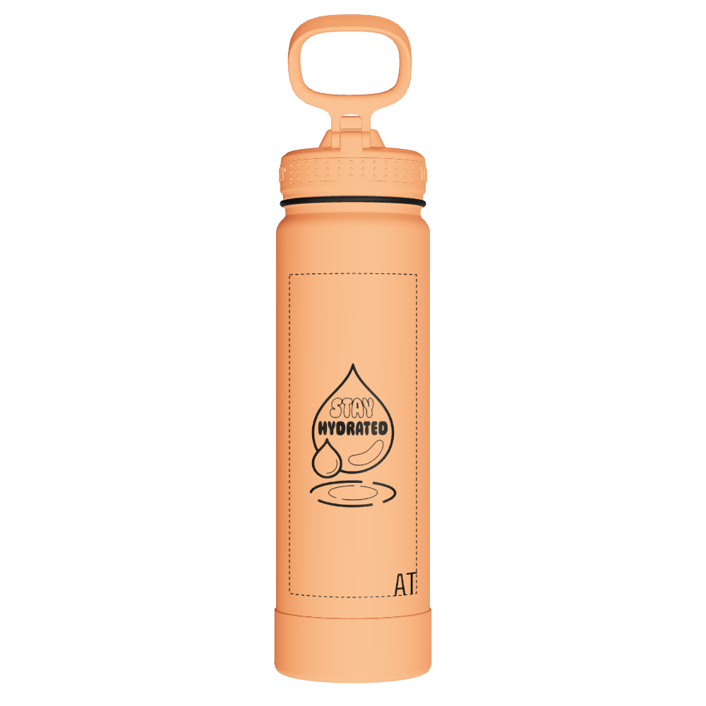 Actives Water Bottle With Straw Lid - customized